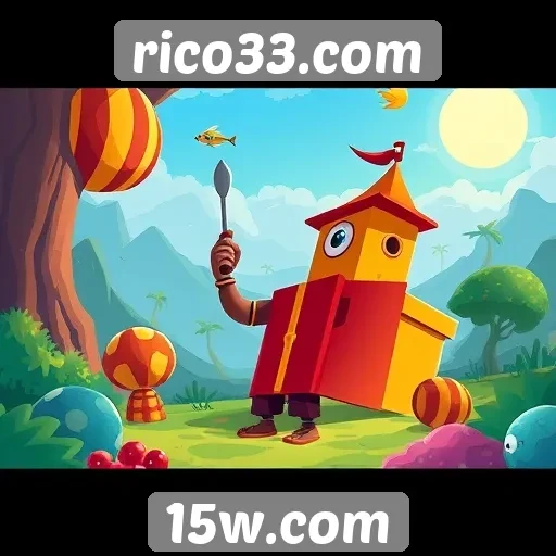 Visão geral do site rico33 com jogos diversos